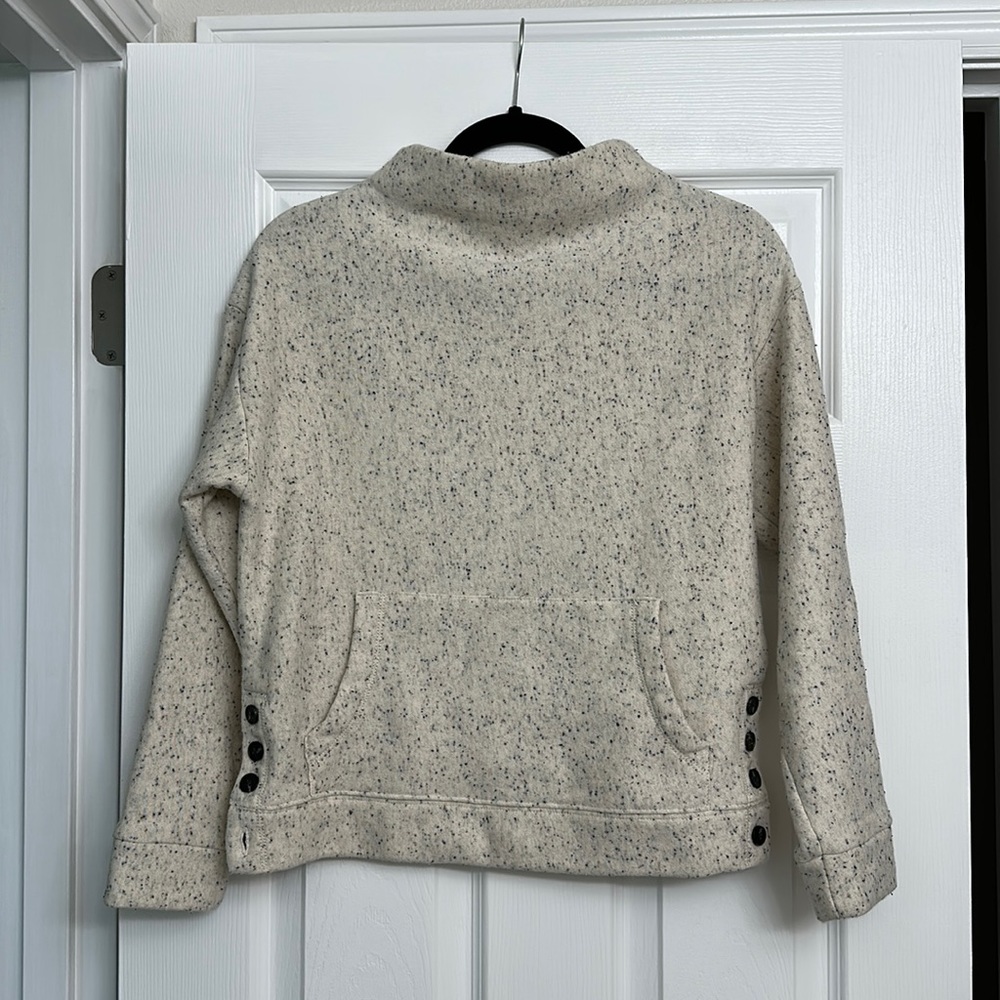 Madewell Donegal Mockneck Side Button Sweater/Sweatshirt